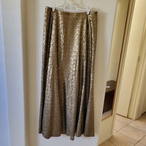 Full length sequined pull on skirt